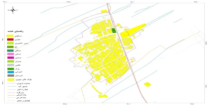نقشه شیپ فایل (GIS) شهر زیدآباد 1404 + عکس با کیفیت