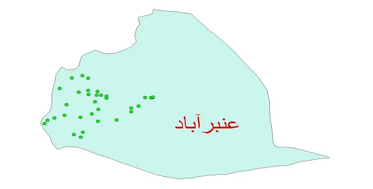 دانلود نقشه شیپ فایل کیفیت آب چاه های شهرستان عنبرآباد
