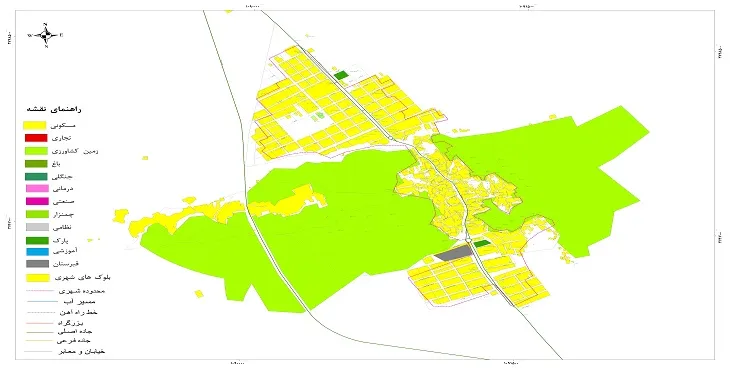 نقشه شیپ فایل (GIS) شهر ارسک 1404 + عکس با کیفیت