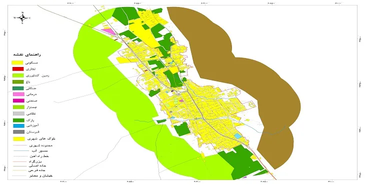 نقشه شیپ فایل (GIS) شهر فراشبند 1404 + عکس با کیفیت