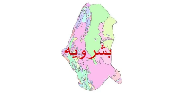 نقشه شیپ فایل (GIS) زمین‌ شناسی شهرستان بشرویه