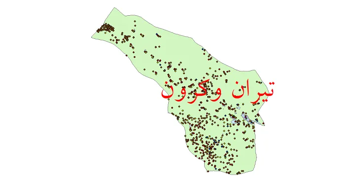 دانلود نقشه جمعیت نقاط شهری و روستایی شهرستان تیران و کرون از سال 1335 تا 1395