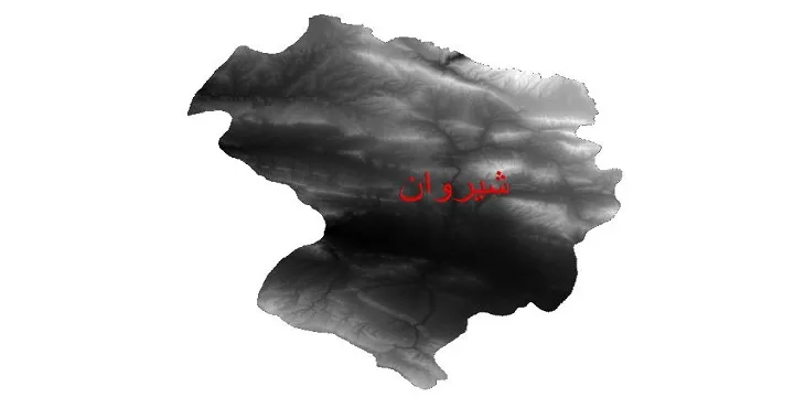 دانلود نقشه دم (DEM) شهرستان شیروان | دقت 30 متر