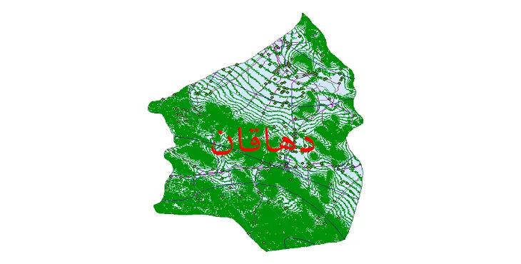 دانلود نقشه های شیپ فایل شهرستان دهاقان + کاملترین لایه GIS