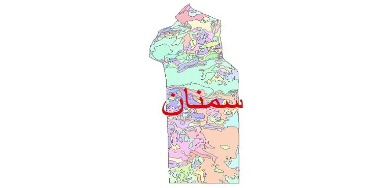 نقشه شیپ فایل (GIS) زمین‌ شناسی شهرستان سمنان