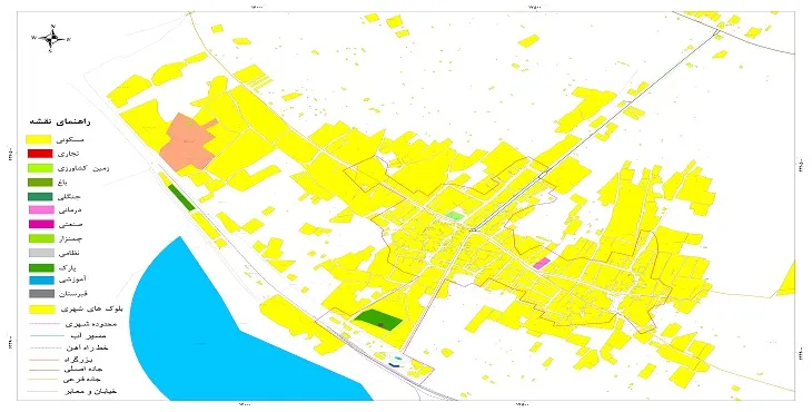 نقشه شیپ فایل (GIS) شهر شرفخانه 1404 + عکس با کیفیت