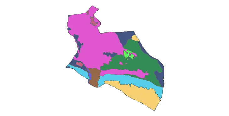 بروزترین نقشه شیپ فایل کاربری اراضی شهرستان ورامین + PDF