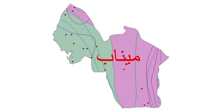 نقشه شیپ‌ فایل اقلیم‌شناسی شهرستان میناب + 7 لایه اقلیمی