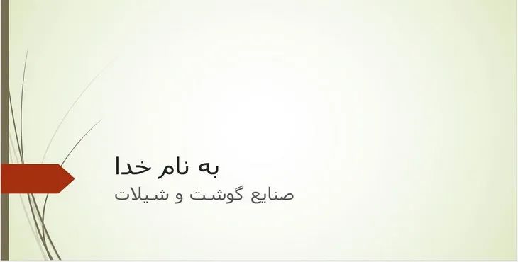 دانلود پاورپوینت صنایع گوشت و شیلات