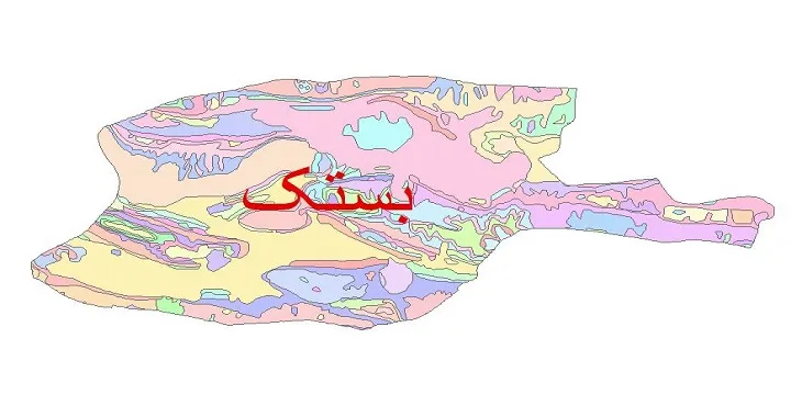 نقشه شیپ فایل (GIS) زمین‌ شناسی شهرستان بستک