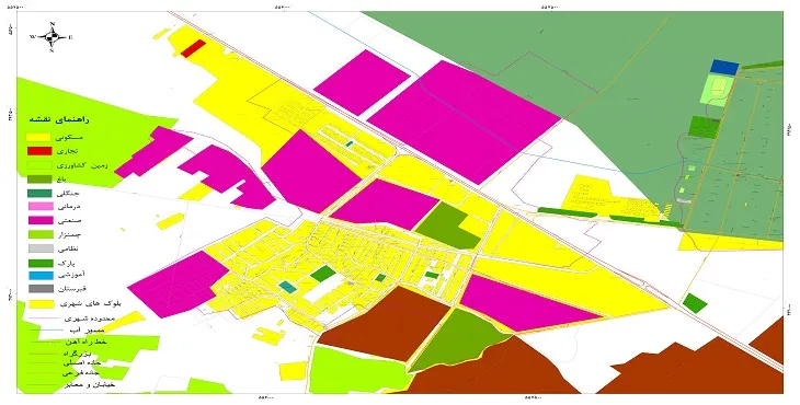 جدیدترین نقشه شهر فرون آباد | قابل چاپ + کیفیت بالا