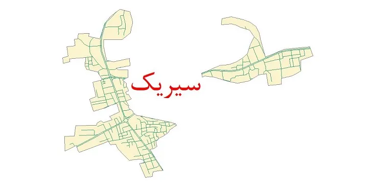 دانلود نقشه شیپ فایل شبکه معابر شهر سیریک