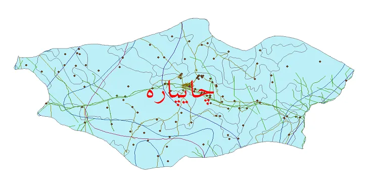 دانلود نقشه های شیپ فایل شهرستان چایپاره + کاملترین لایه GIS