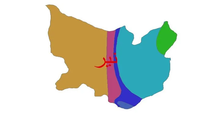 نقشه شیپ‌ فایل اقلیم‌شناسی شهرستان نیر + 7 لایه اقلیمی