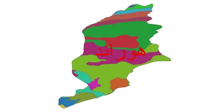 نقشه شیپ فایل (GIS) زمین‌ شناسی شهرستان هوراند