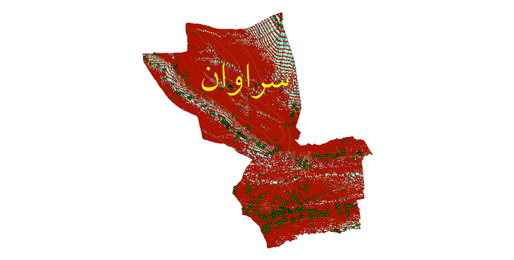 دانلود نقشه های شیپ فایل شهرستان سراوان + کاملترین لایه GIS
