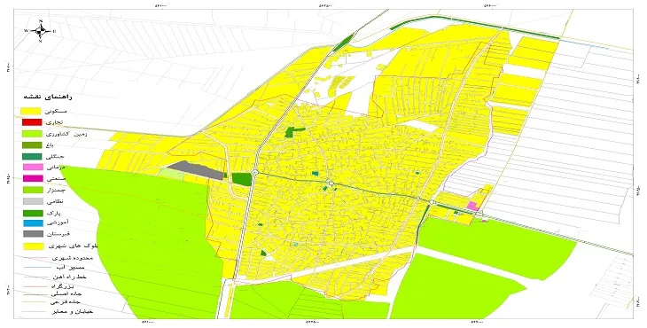 نقشه شیپ فایل (GIS) شهر قهدریجان 1404 + عکس با کیفیت