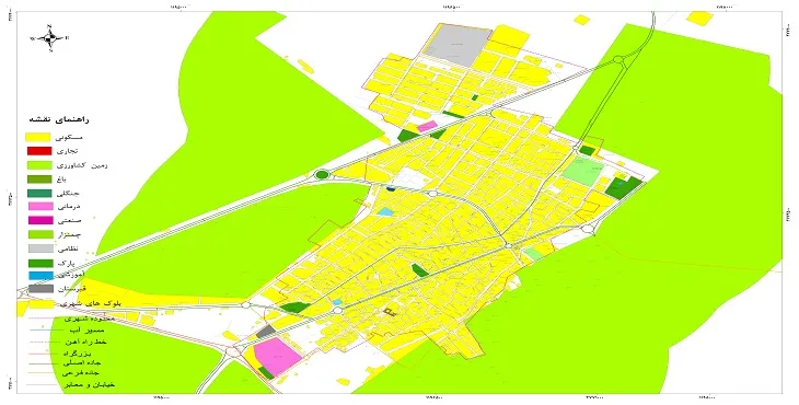 نقشه شیپ فایل (GIS) شهر سرایان 1404 + عکس با کیفیت