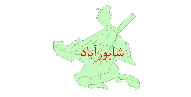 دانلود نقشه شیپ فایل شبکه معابر شهر شاپورآباد الیگودرز