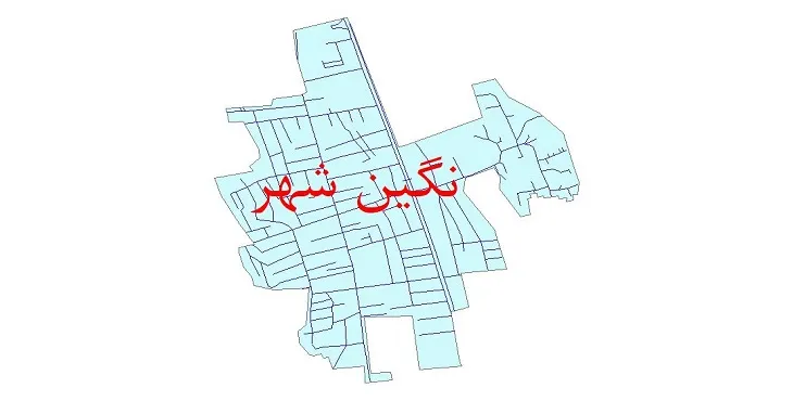 دانلود نقشه شیپ فایل شبکه معابر نگین شهر