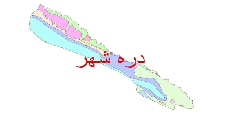 نقشه شیپ فایل (GIS) زمین‌ شناسی شهرستان دره شهر
