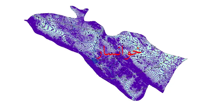دانلود نقشه های شیپ فایل شهرستان خوانسار + کاملترین لایه GIS
