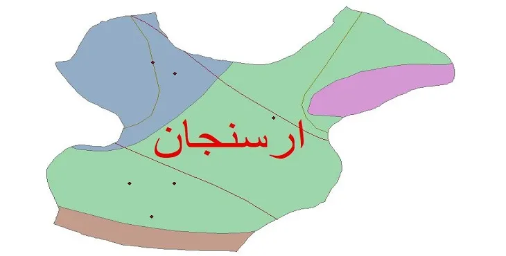 نقشه شیپ‌ فایل اقلیم‌شناسی شهرستان ارسنجان + 7 لایه اقلیمی