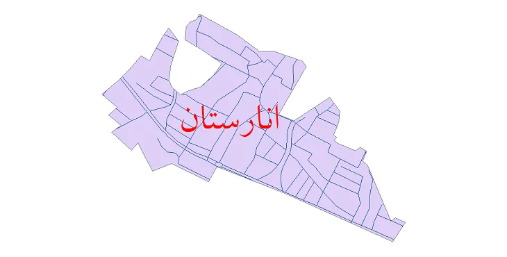 دانلود نقشه شیپ فایل شبکه معابر شهر انارستان