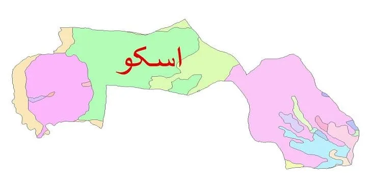 نقشه شیپ فایل (GIS) زمین‌ شناسی شهرستان اسکو