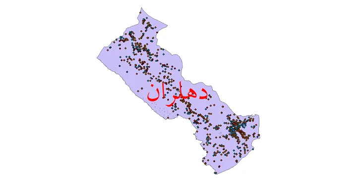 دانلود نقشه جمعیت نقاط شهری و روستایی شهرستان دهلران از سال 1335 تا 1395