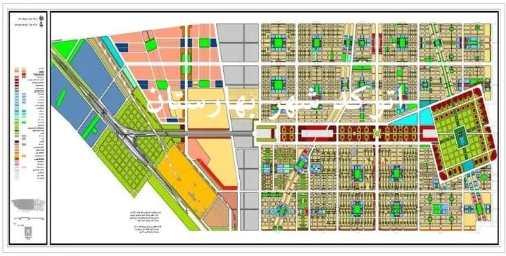 دانلود نقشه اتوکد (Autocad) شهر بهارستان اصفهان
