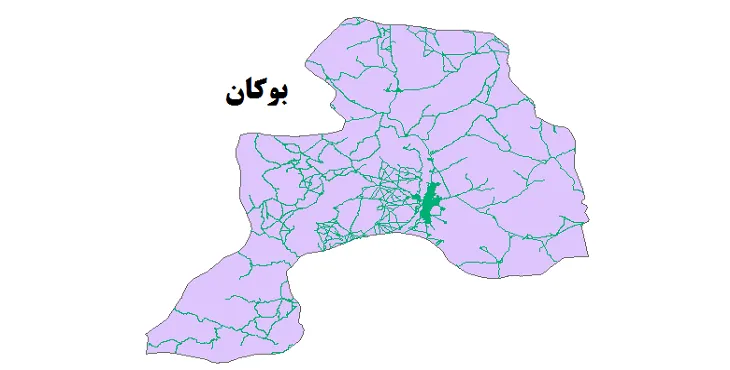 جدیدترین نقشه شیپ فایل راه های شهرستان بوکان + PDF