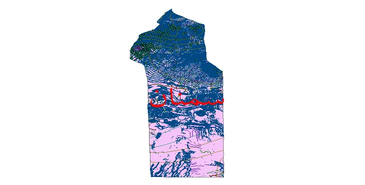 دانلود نقشه های شیپ فایل شهرستان سمنان + کاملترین لایه GIS