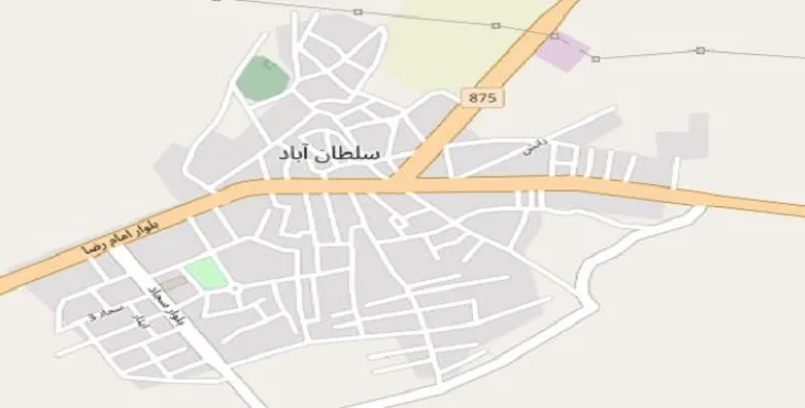 دانلود نقشه شهر سلطان آباد خوشاب + pdf با کیفیت بالا
