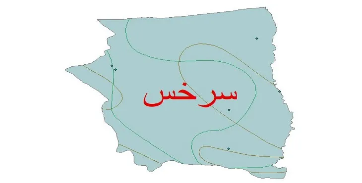 نقشه شیپ‌ فایل اقلیم‌شناسی شهرستان سرخس + 7 لایه اقلیمی