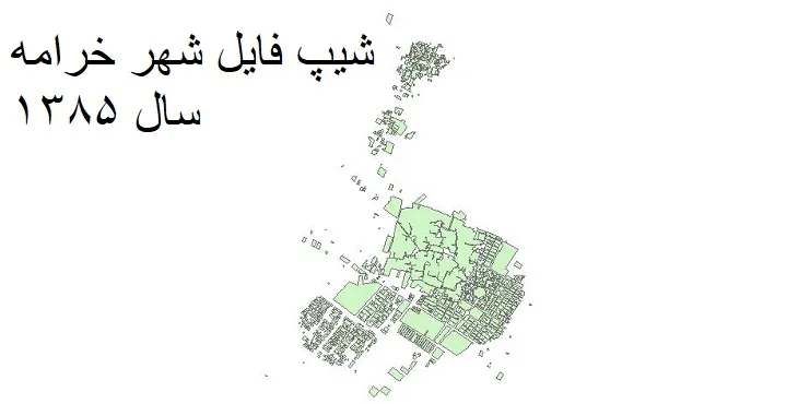 دانلود شیپ فایل بلوک آماری شهر خرامه