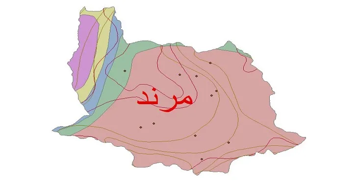نقشه شیپ‌ فایل اقلیم‌شناسی شهرستان مرند + 7 لایه اقلیمی