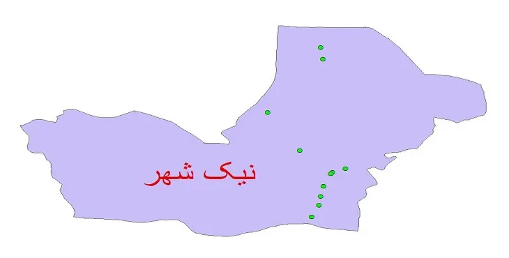 دانلود نقشه شیپ فایل کیفیت آب چاه های شهرستان نیکشهر