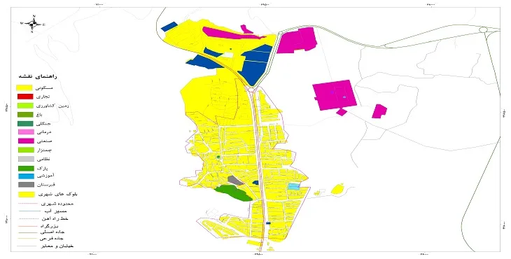 نقشه شیپ فایل (GIS) شهر بازرگان 1404 + عکس با کیفیت