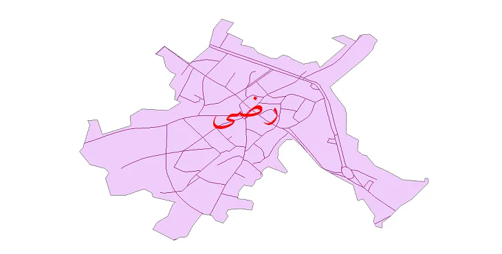دانلود نقشه شیپ فایل شبکه معابر شهر رضی