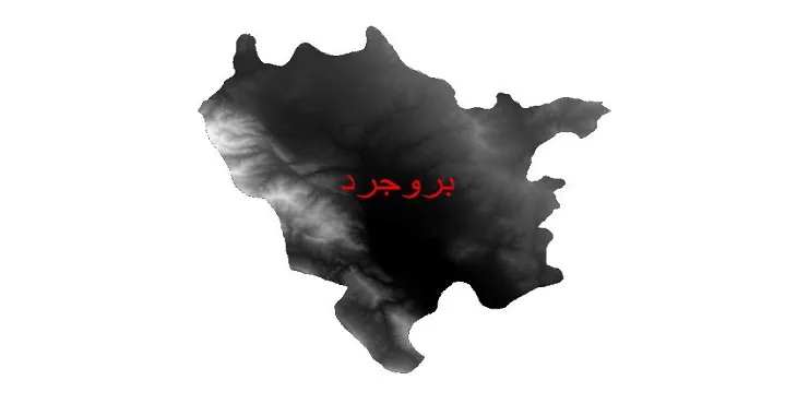 دانلود نقشه دم (DEM) شهرستان بروجرد | دقت 30 متر