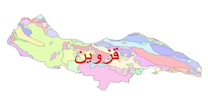 نقشه شیپ فایل (GIS) زمین‌ شناسی شهرستان قزوین