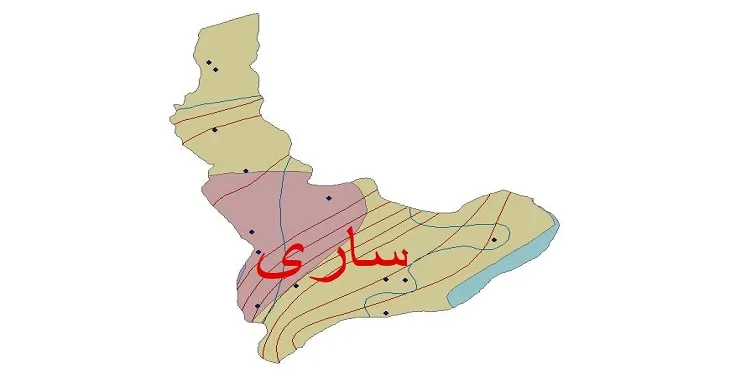 نقشه شیپ‌ فایل اقلیم‌شناسی شهرستان ساری + 7 لایه اقلیمی