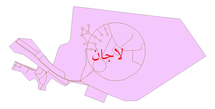 دانلود نقشه شیپ فایل شبکه معابر شهر لاجان