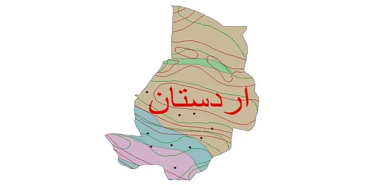 نقشه شیپ‌ فایل اقلیم‌شناسی شهرستان اردستان + 7 لایه اقلیمی