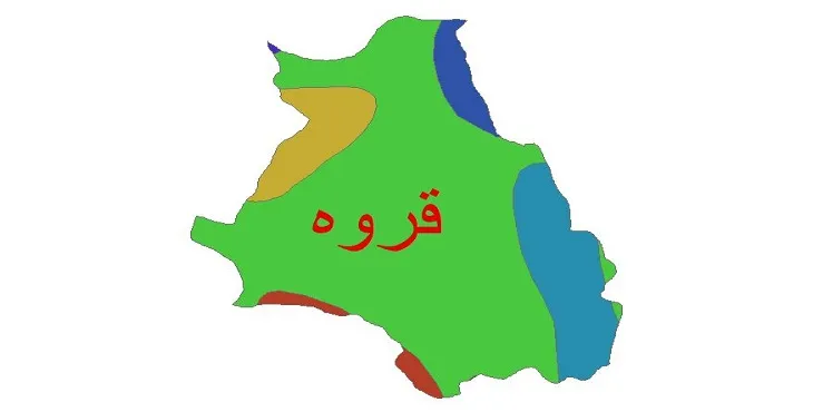 نقشه شیپ‌ فایل اقلیم‌شناسی شهرستان قروه + 7 لایه اقلیمی