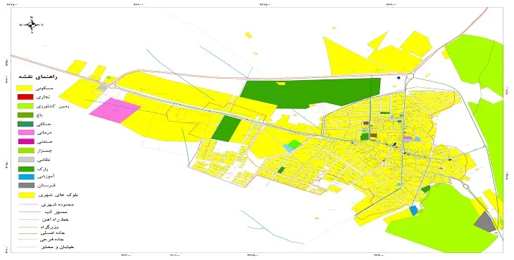 نقشه شیپ فایل (GIS) شهر جاجرم 1404 + عکس با کیفیت