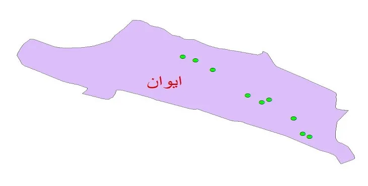 دانلود نقشه شیپ فایل کیفیت آب چاه های شهرستان ایوان
