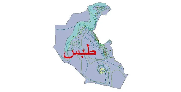 نقشه شیپ‌ فایل اقلیم‌شناسی شهرستان طبس + 7 لایه اقلیمی