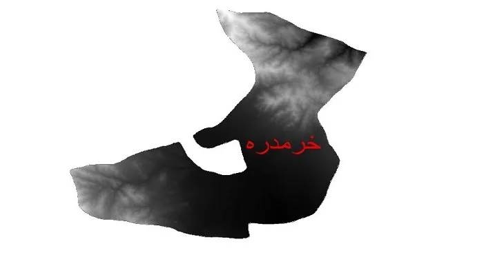 دانلود نقشه دم (DEM) شهرستان خرمدره | دقت 30 متر